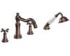 Moen TS21102ORB Weymouth Oil Rubbed Bronze Two-Handle Diverter Roman Tub Faucet Includes Hand Shower