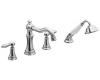 Moen TS21104 Weymouth Chrome Two-Handle Diverter Roman Tub Faucet Includes Hand Shower