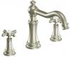 Moen TS22101BN Weymouth Brushed Nickel Two-Handle Diverter Roman Tub Faucet Includes Hand Shower