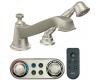 Moen TS9222BN Rothbury Brushed Nickel Low Arc Roman Tub Faucet Includes Hand Shower Iodigital Technology