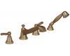 Moen TS925AZ Rothbury Antique Bronze Two-Handle Low Arc Roman Tub Faucet Includes Hand Shower