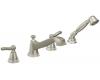 Moen TS925BN Rothbury Brushed Nickel Two-Handle Low Arc Roman Tub Faucet Includes Hand Shower