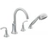 Moen TS964 Icon Chrome Two-Handle High Arc Roman Tub Faucet Includes Hand Shower