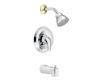 Moen TL183CP Chateau Chrome/Polished Brass Posi-Temp Tub & Shower Trim Kit with Lever Handle