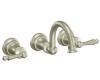 Moen TS416BN Waterhill Brushed Nickel Two-Handle Wall Mount Bathroom Faucet