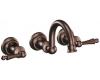 Moen TS416ORB Waterhill Oil Rubbed Bronze Two-Handle Wall Mount Bathroom Faucet