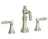 Moen TS42108BN Weymouth Brushed Nickel Two-Handle High Arc Wall Mount Bathroom Faucet