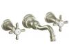 Moen TS42112BN Weymouth Brushed Nickel Two-Handle High Arc Wall Mount Bathroom Faucet