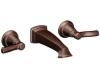 Moen TS6204ORB Rothbury Oil Rubbed Bronze Two-Handle Wall Mount Bathroom Faucet
