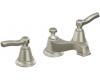 Moen TS6205BN Rothbury Brushed Nickel Two-Handle Low Arc Bathroom Faucet