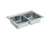 Moen 22213 Camelot Stainless Steel 33" x 22" Double Bowl Sink