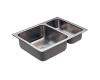 Moen 22234 Camelot Stainless Steel 25" x 18" Double Bowl Sink