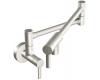 Moen S665SRS Pot Filler Spot Resist Stainless Two-Handle Kitchen Faucet