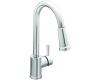 Moen 7175 Level Chrome Single Handle High Arc Pullout Kitchen Faucet