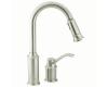 Moen 7590CSL Aberdeen Classic Stainless Stainless Single Handle High Arc Pulldown Kitchen Faucet