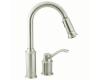 Moen Aberdeen CA7590CSL Classic Stainless Single Handle High Arc Pulldown Kitchen Faucet