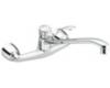 Moen 8714 Commercial Chrome Single Handle Kitchen Faucet with 12" Spout