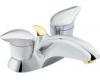 Moen Villeta L4720CP Chrome/Polished Brass 4" Centerset Faucet with Pop-Up