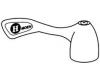 Moen 14834 Commercial Chrome Hot Side Wrist Blade Handle Moen 14834 Commercial Chrome Hot Side Wrist Blade Handle