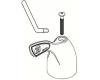Moen 121518 Commercial Chrome Cold Mini Lever Handle For 8140 Moen 121518 Commercial Chrome Cold Mini Lever Handle For 8140