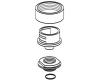 Moen 1694 Chrome Onetouch Kitchen Collar & Nut Kit