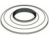 Moen 123000 Commercial Chrome Escutcheon & Gasket Kit