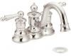 Moen S412NL Waterhill Nickel 4" Centerset Faucet with Pop-Up