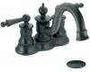 Moen S412WR Waterhill Wrought Iron 4" Centerset Faucet with Pop-Up