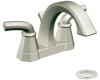 Moen S442BN Felicity Brushed Nickel 4" Centerset Faucet with Pop-Up