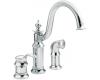Moen S711 Waterhill Chrome Single Lever Kitchen Faucet with Side Spray