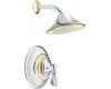 Moen Asceri T2806CP Chrome/Polished Brass Posi-Temp Shower Trim Kit with Lever Handle