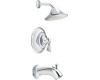 Moen Asceri T2807CPM Chrome/Platinum Posi-Temp Tub & Shower Trim Kit with Lever Handle