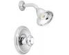 Moen Castleby T3109CPC Chrome/Porcelain Moentrol Shower Trim Kit with Knob Handle