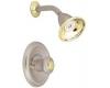 Moen Castleby T3109ST Satine/Polished Brass Moentrol Shower Trim Kit with Knob Handle