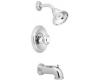 Moen Castleby T3110CPC Chrome/Porcelain Moentrol Tub & Shower Trim Kit with Knob Handle