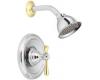 Moen Kingsley T3112CP Chrome/Polished Brass Moentrol Shower Trim Kit with Lever Handle