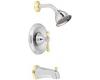 Moen Kingsley T3113CP Chrome/Polished Brass Moentrol Tub & Shower Trim Kit with Lever Handle
