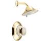 Moen Asceri T3161CGPC Classic Gold/Pebbled Cream Moentrol Shower Trim Kit with Knob Handle