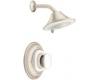 Moen Asceri T3161STV Satine/Ivory Moentrol Tub & Shower Trim Kit with Knob Handle