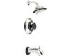 Moen Asceri T3162NLBL Nickel/Matte Black Moentrol Tub & Shower Trim Kit with Knob Handle