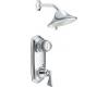 Moen Asceri T3429 Chrome ExactTemp Shower Trim Kit with Lever & Knob Handles