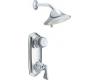 Moen Asceri T3429CPM Chrome/Platinum ExactTemp Shower Trim Kit with Lever & Knob Handles