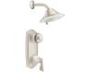 Moen Asceri T3429STV Satine/Ivory ExactTemp Shower Trim Kit with Lever & Knob Handles