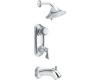 Moen Asceri T3431CPM Chrome/Platinum ExactTemp Tub & Shower Trim Kit with Lever & Knob Handles