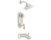 Moen Asceri T3431STV Satine/Ivory ExactTemp Tub & Shower Trim Kit with Lever & Knob Handles