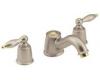 Moen Castleby T4933ST Satine/Polished Brass Roman Tub Faucet Trim Kit with Lever Handles