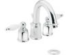 Moen Castleby T4945CPC Chrome/Porcelain 4" Mini Widespread Trim Kit with Pop-Up & Lever Handles