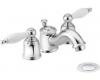 Moen Castleby T4955CPC Chrome/Porcelain 4" Mini Widespread Trim Kit with Pop-Up & Lever Handles