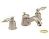 Moen Castleby T4965ST Satine/Polished Brass 8-16" Widespread Trim Kit with Lever Handles