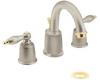 Moen Castleby T4985ST Satine/Polished Brass 8-16" Roman Tub Faucet Trim Kit with Lever Handles